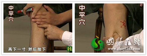 中平穴（肩周穴,肩痛穴）位位置图